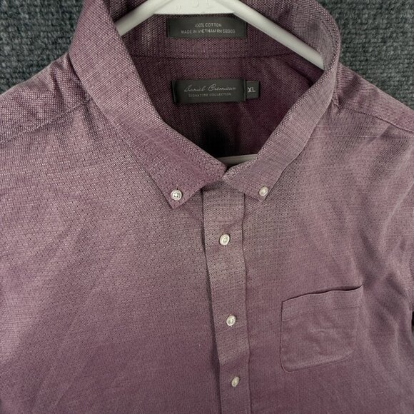 NWT Daniel Cremieux Long Sleeve Button Up Shirt Purple XL Cotton Blue X Print - Picture 2 of 16
